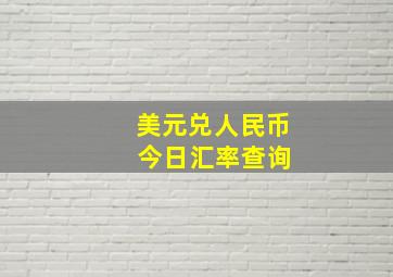 美元兑人民币 今日汇率查询